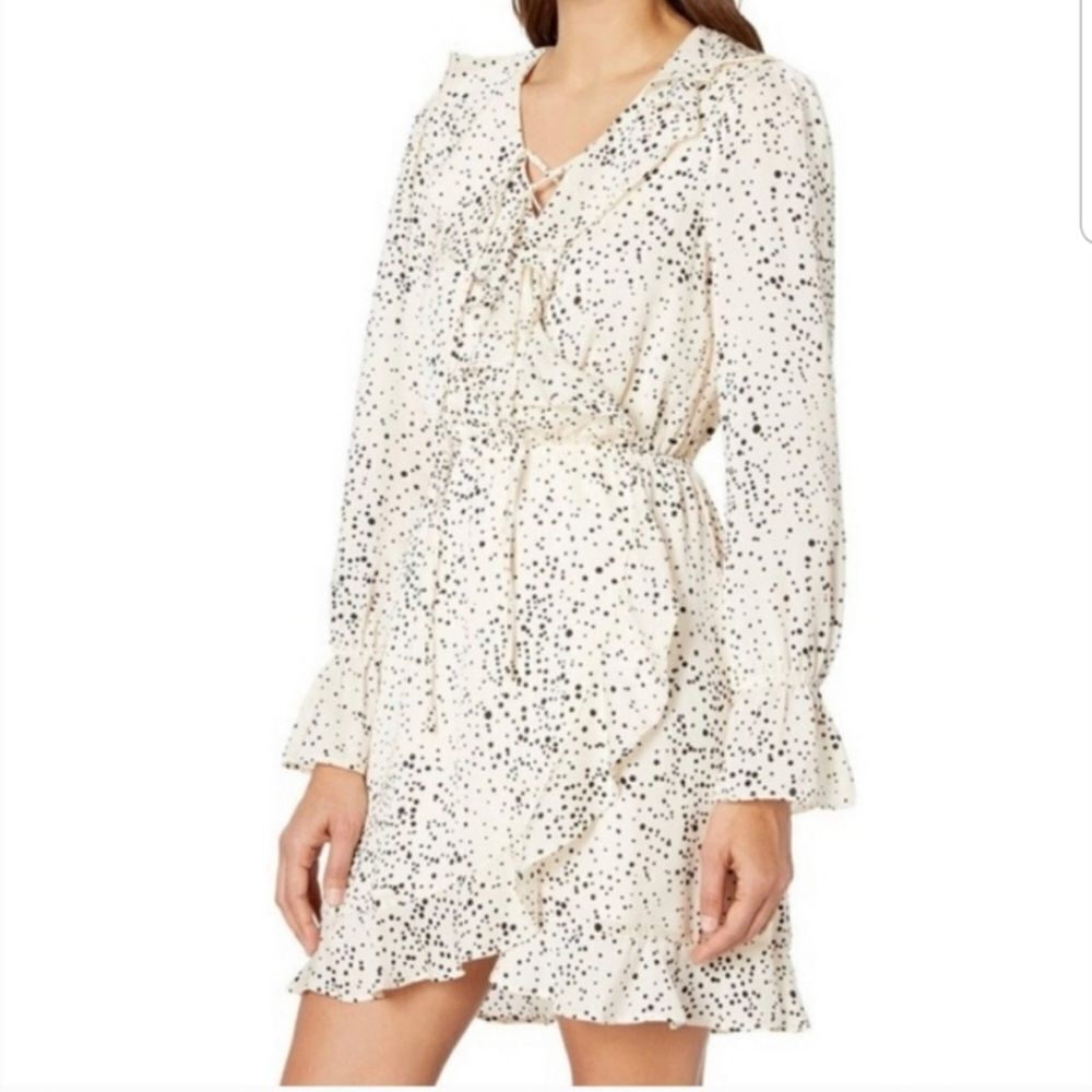 Cupcakes and cashmere dress, cream and black dots. size medium $118 NEW